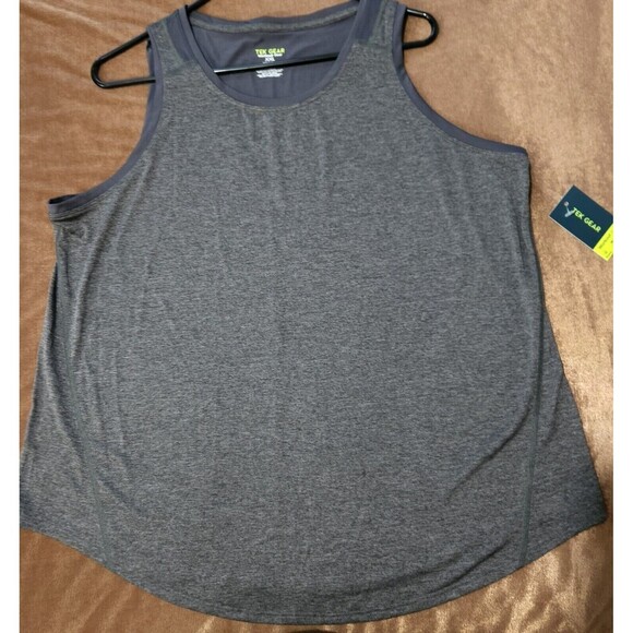 Tek Gear 2 Activewear TankTops women Size XXL Color Charcoal Reflective Logo - Picture 10 of 13